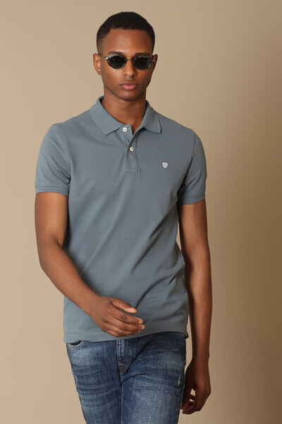 Embroidered Cotton Polo Neck Lufian Loan T-Shirt - 31