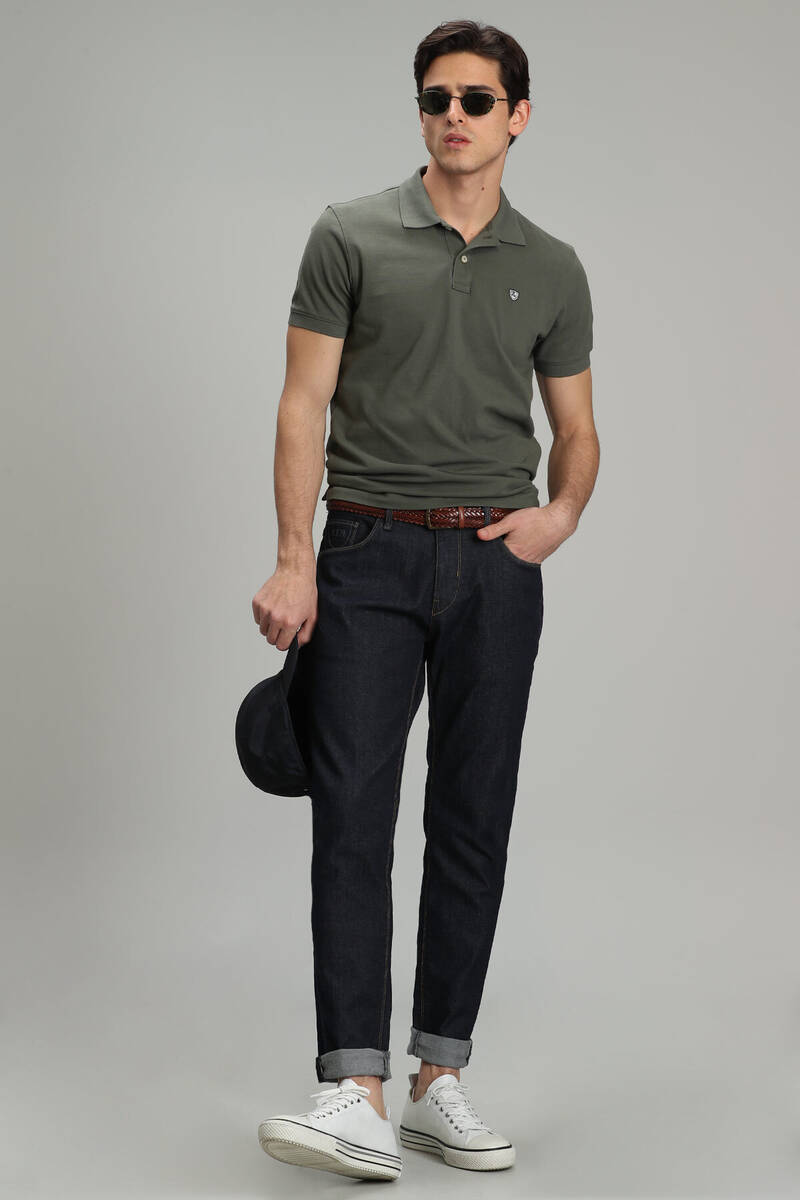 Embroidered Cotton Polo Neck Lufian Loan T-Shirt - 34