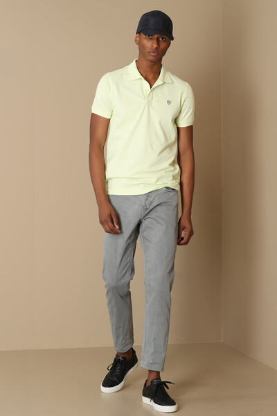 Embroidered Cotton Polo Neck Lufian Loan T-Shirt - 38