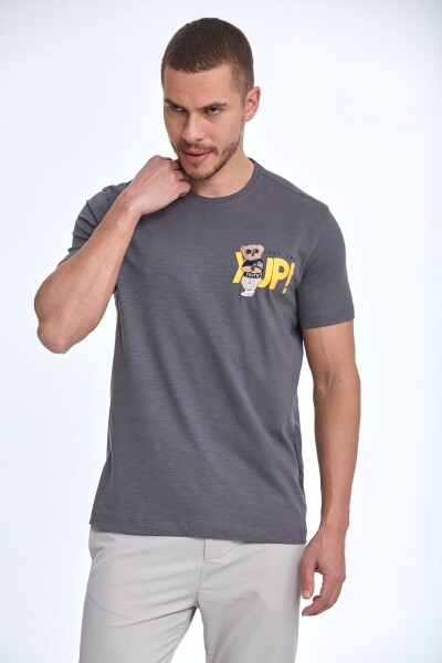Enara Printed Men's T-Shirt Anthracite 