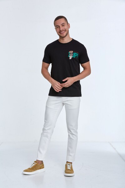 Enara Printed Men's T-Shirt Black - 3