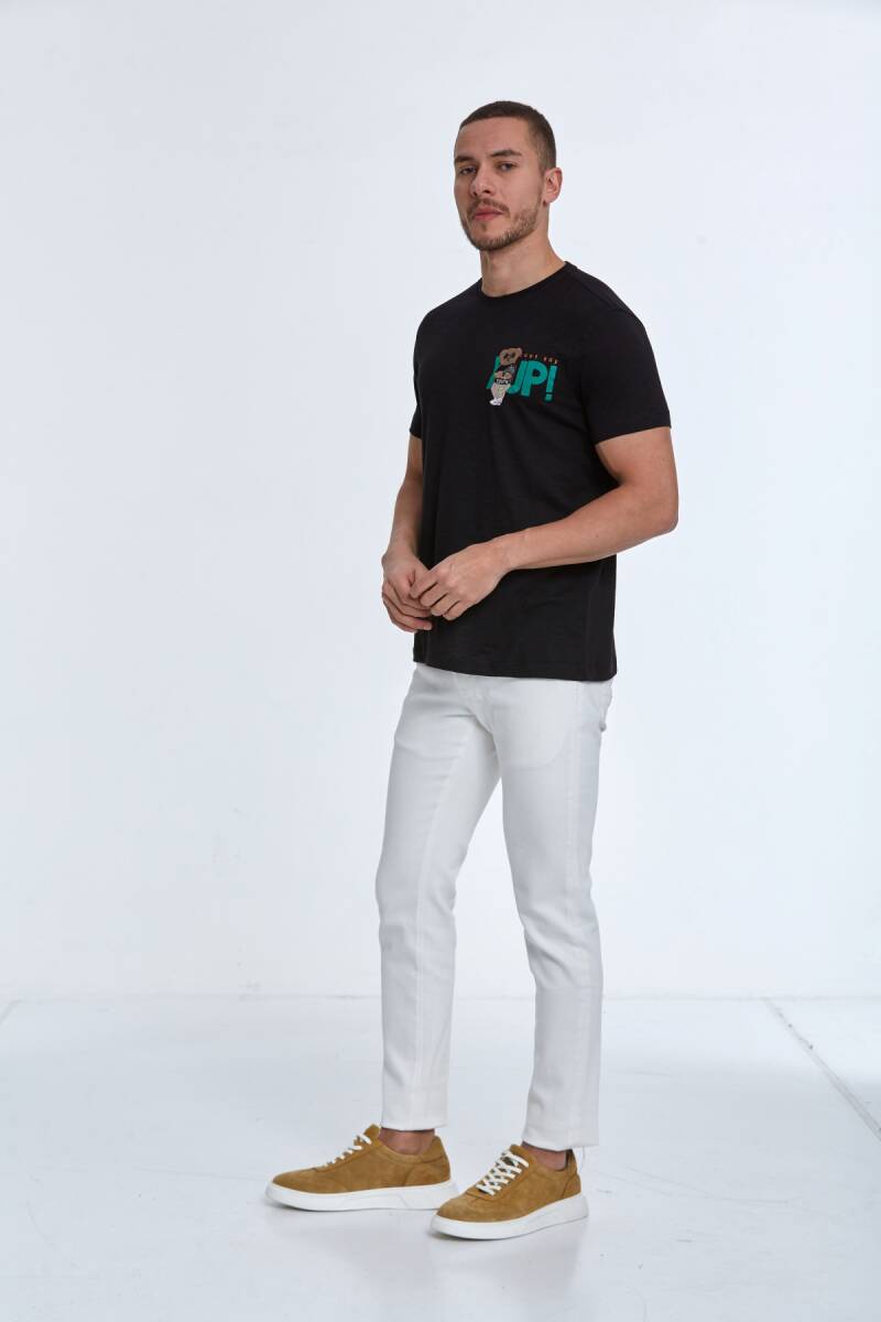 Enara Printed Men's T-Shirt Black - 4