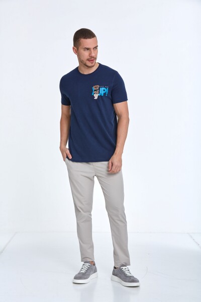 Enara Printed Men's T-Shirt Navy Blue - 2