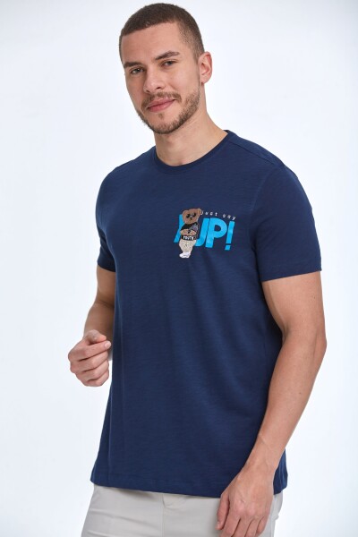 Enara Printed Men's T-Shirt Navy Blue 