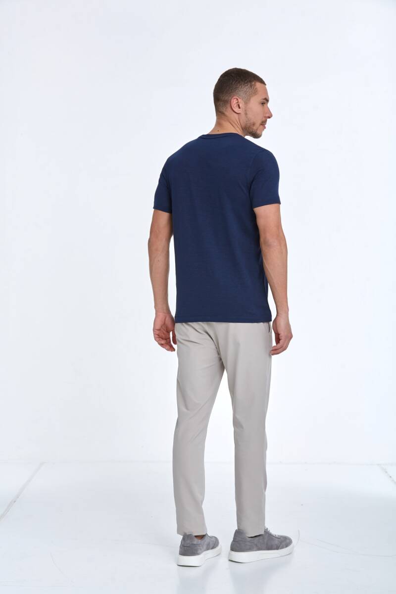 Enara Printed Men's T-Shirt Navy Blue - 5