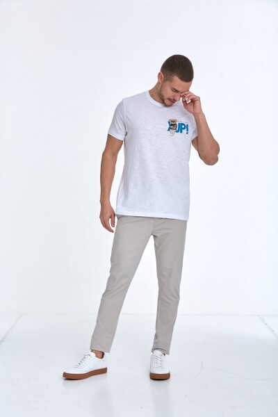 Enara Printed Men's T-Shirt White - 3