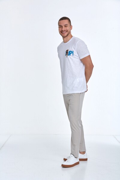 Enara Printed Men's T-Shirt White - 4
