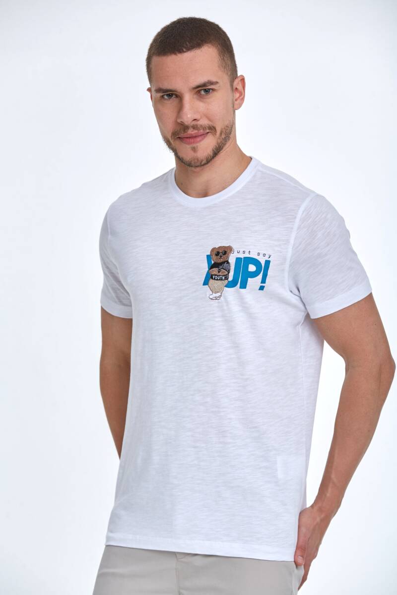 Enara Printed Men's T-Shirt White - 1
