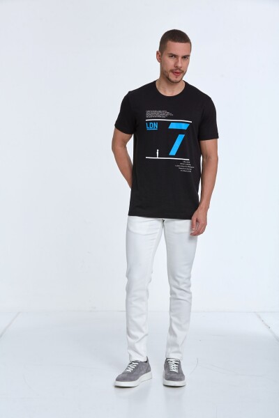 Enrique Printed Men's T-Shirt Black - 2