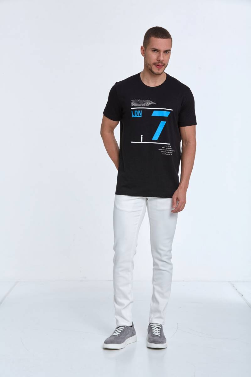 Enrique Printed Men's T-Shirt Black - 2