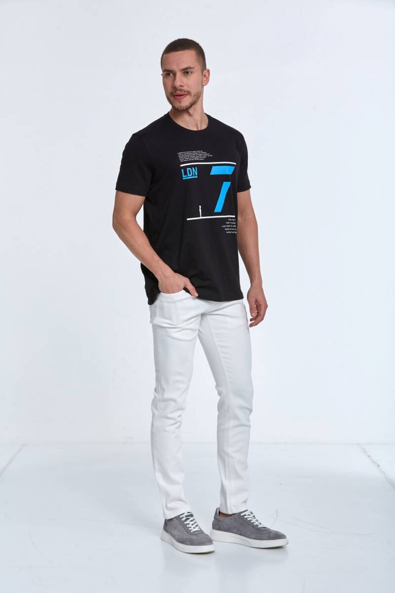 Enrique Printed Men's T-Shirt Black - 3