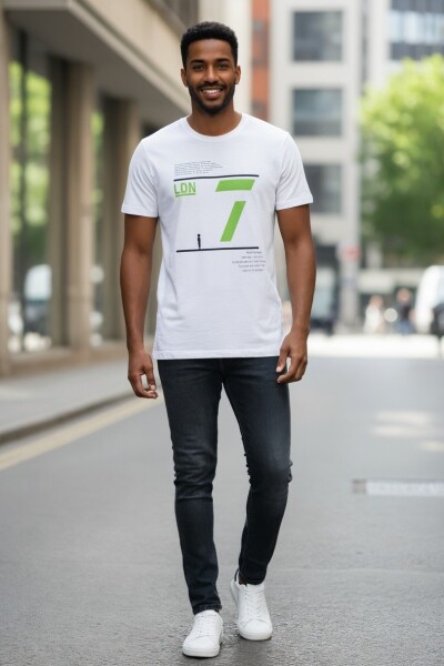 Enrique Printed Men's T-Shirt White - 2