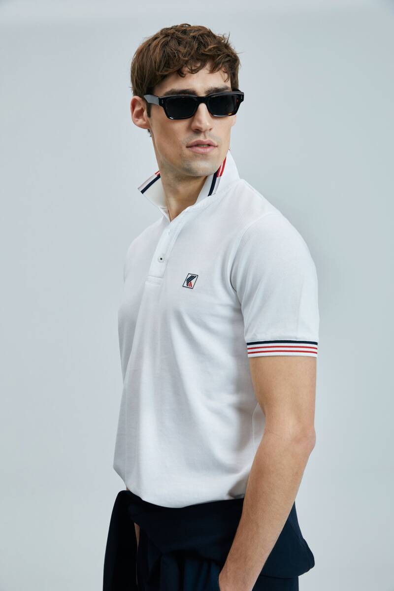 Eros Smart Erkek Polo Tişört Beyaz - 4