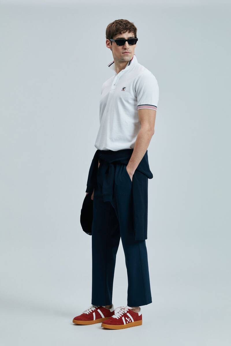 Eros Smart Erkek Polo Tişört Beyaz - 5