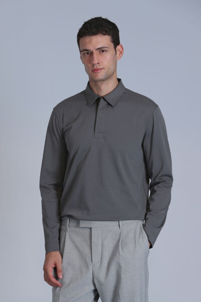 Evan Erkek Uzun Kol Tişört Nefti Yeşil - 5