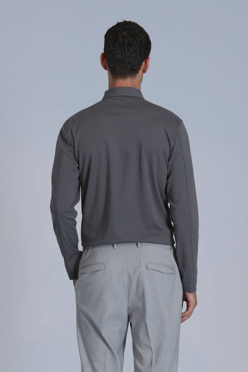 Evan Erkek Uzun Kol Tişört Nefti Yeşil - 6