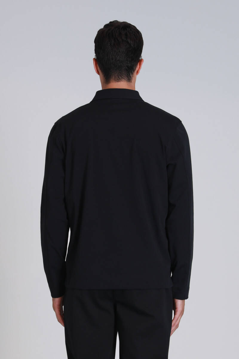 Evan Erkek Uzun Kol Tişört Siyah - 6