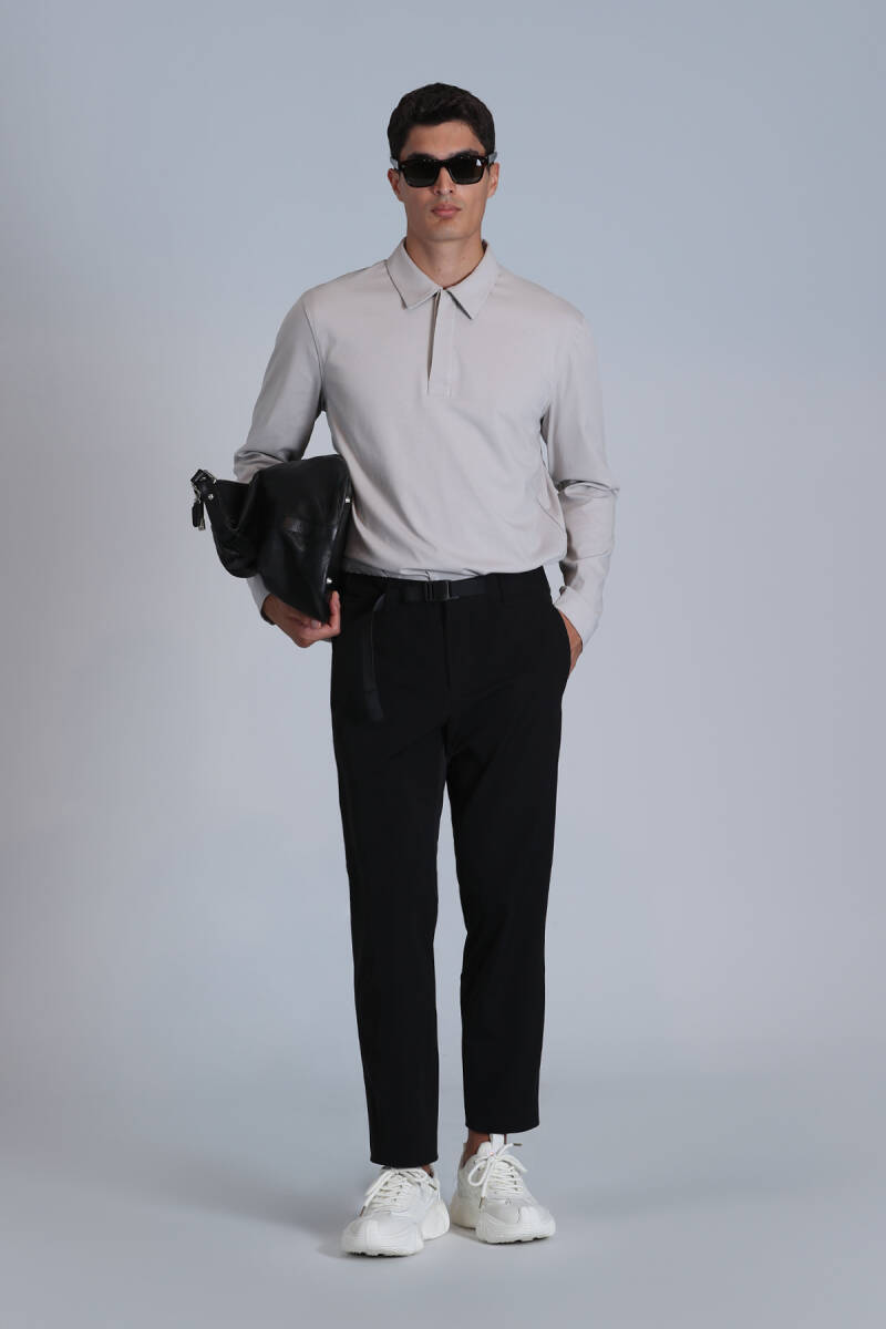 Evan Erkek Uzun Kol Tişört Taş - 2