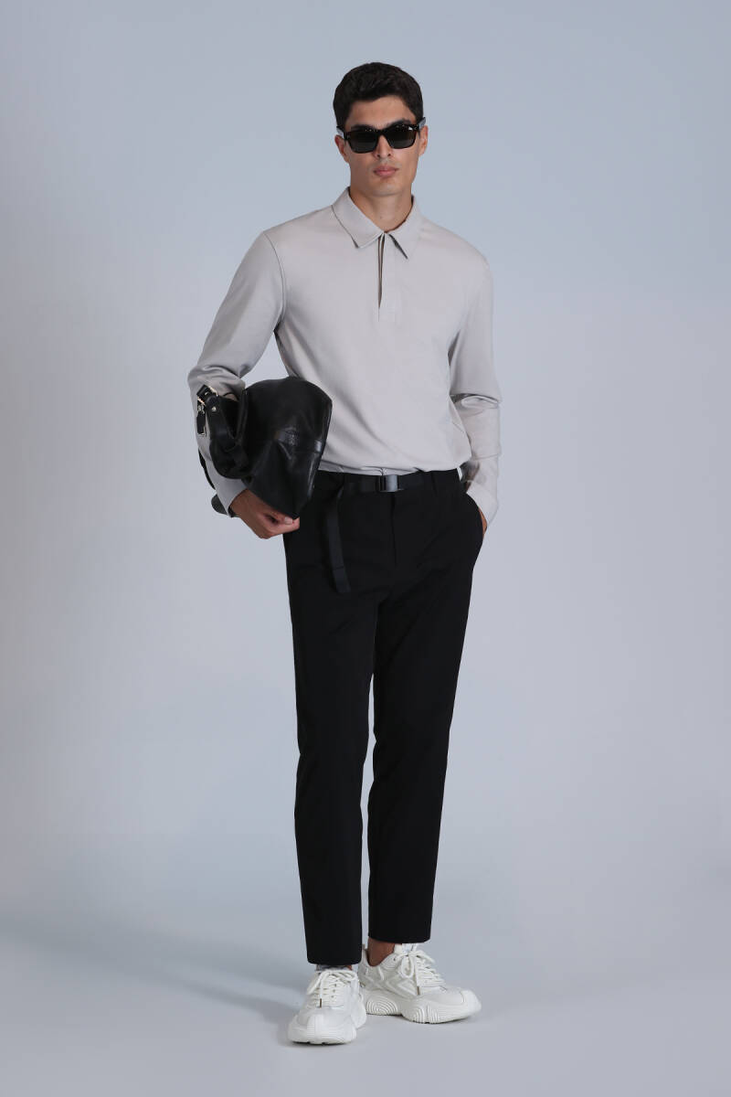 Evan Erkek Uzun Kol Tişört Taş - 4