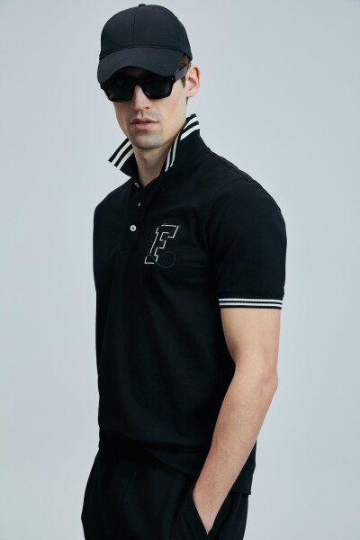 Everes Smart Erkek Polo Tişört Siyah - 3