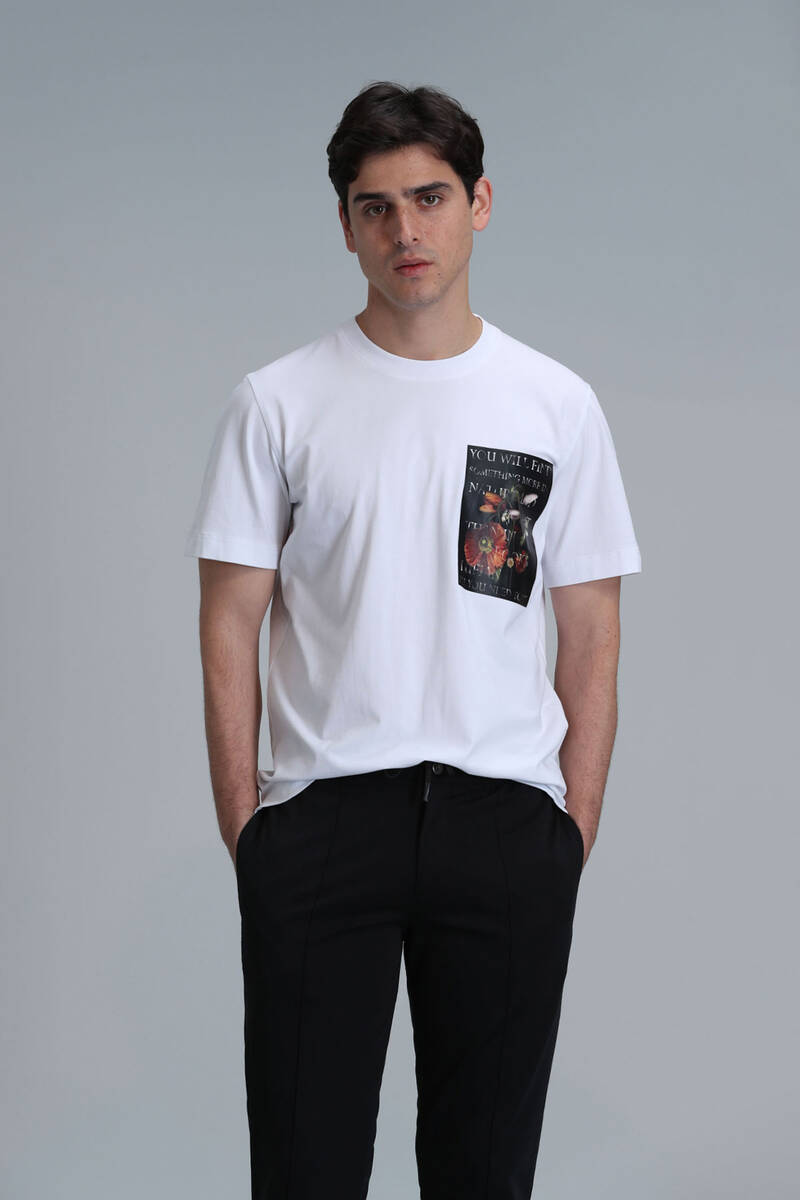 Exotıc Modern Grafik T- Shirt Beyaz - 1