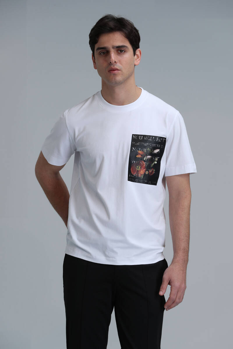 Exotıc Modern Grafik T- Shirt Beyaz - 3