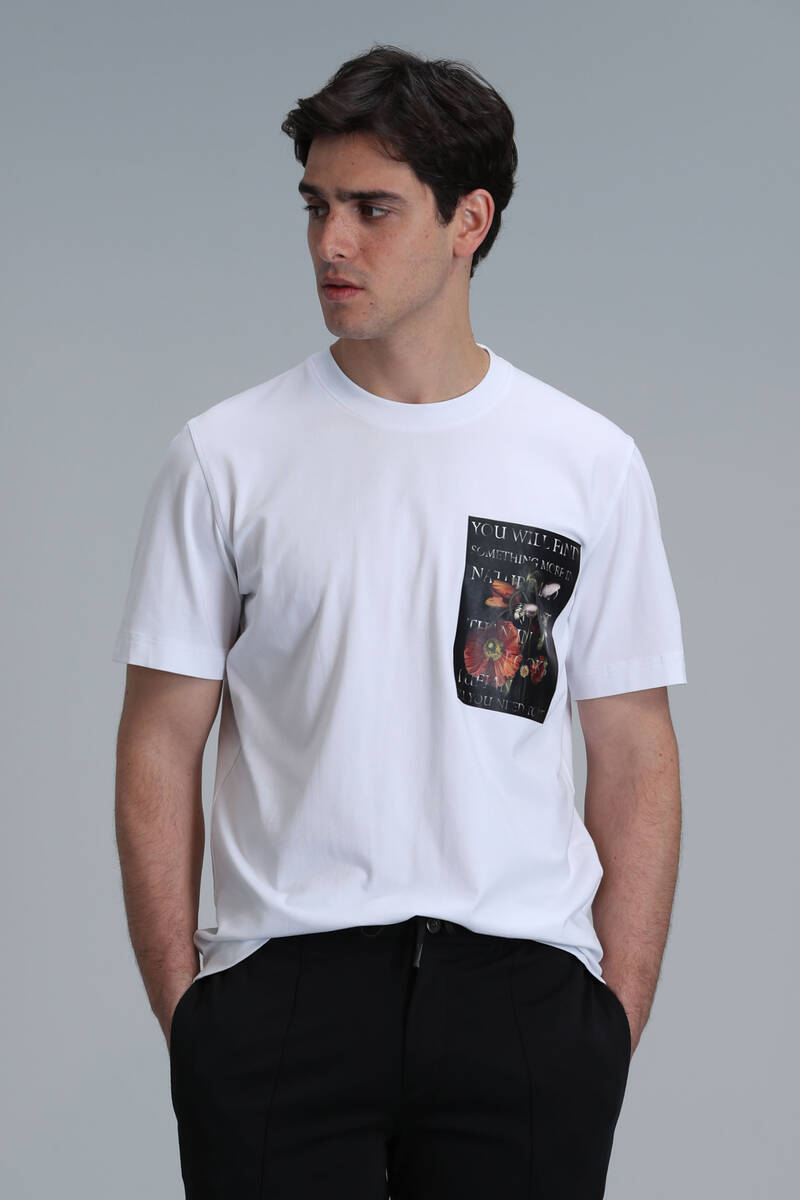 Exotıc Modern Grafik T- Shirt Beyaz - 5