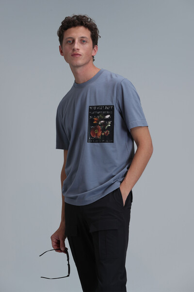 Exotıc Modern Grafik T- Shirt Koyu Gri 