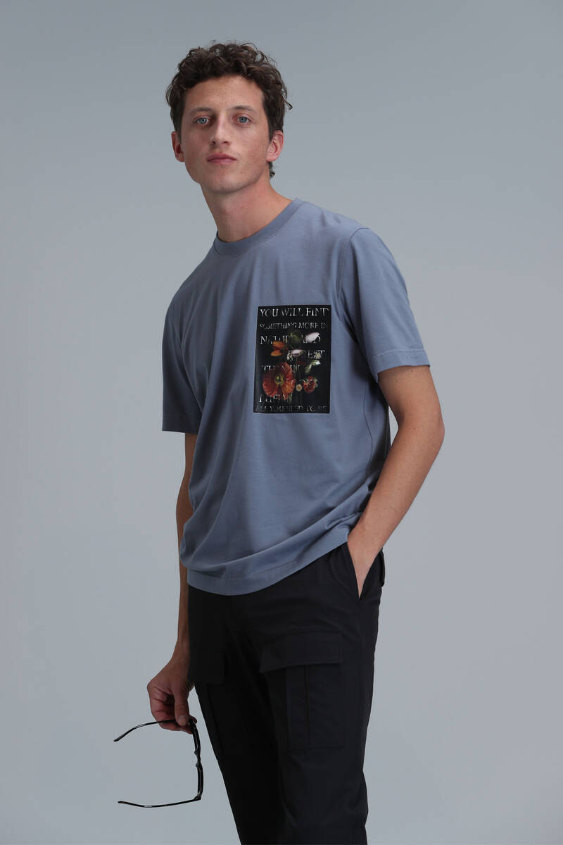 Exotıc Modern Grafik T- Shirt Koyu Gri - 1