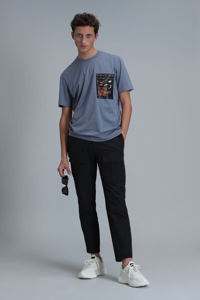 Exotıc Modern Grafik T- Shirt Koyu Gri - 2