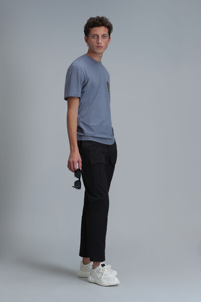 Exotıc Modern Grafik T- Shirt Koyu Gri - 4