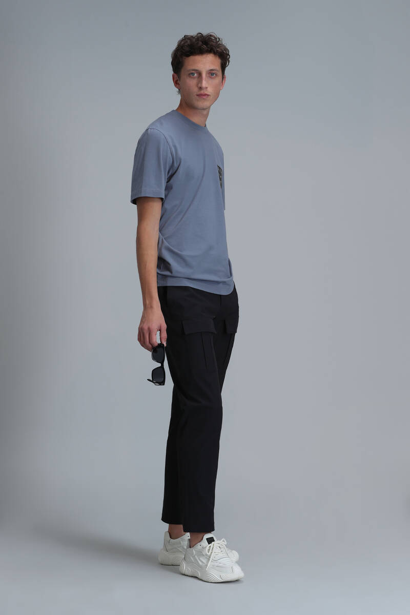 Exotıc Modern Grafik T- Shirt Koyu Gri - 4