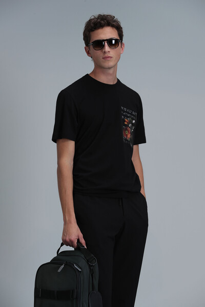 Exotıc Modern Grafik T- Shirt Siyah 