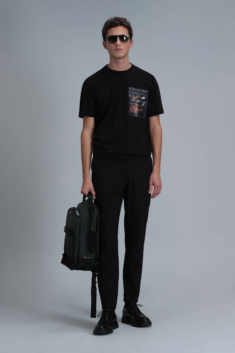 Exotıc Modern Grafik T- Shirt Siyah - 2