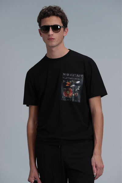 Exotıc Modern Grafik T- Shirt Siyah - 3