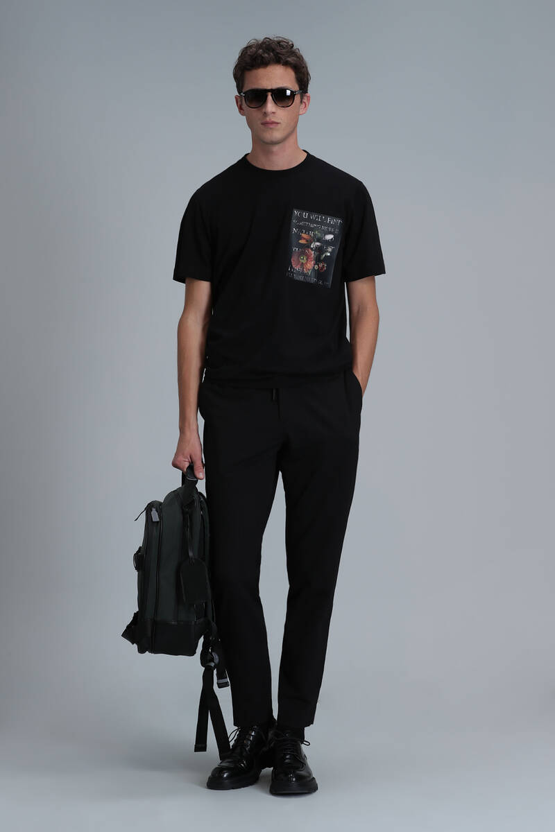 Exotıc Modern Grafik T- Shirt Siyah - 4