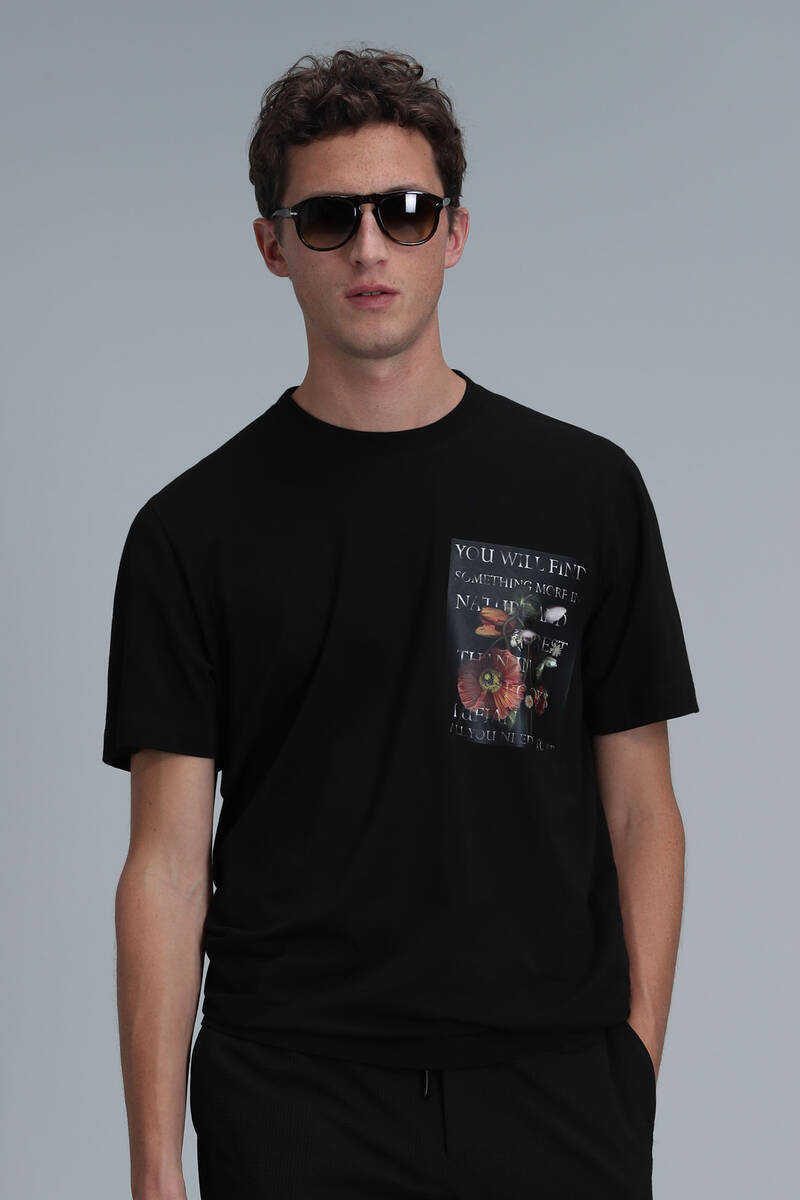 Exotıc Modern Grafik T- Shirt Siyah - 5