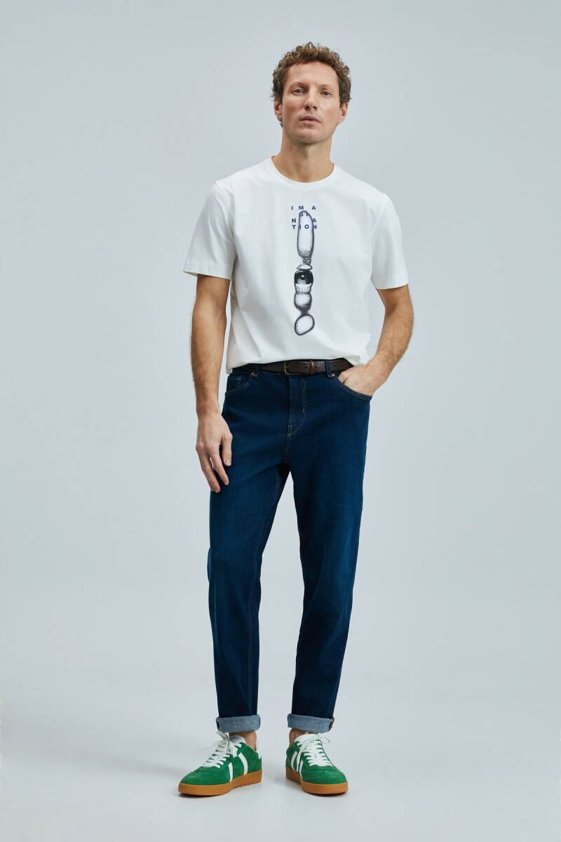 Eye Modern Grafik T- Shirt Beyaz - 2