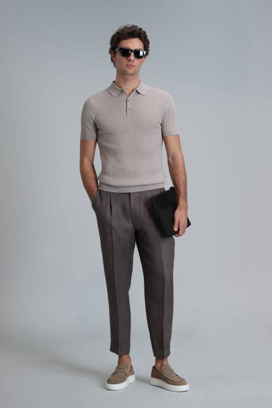 Eze Men's Sweater Beige - 2