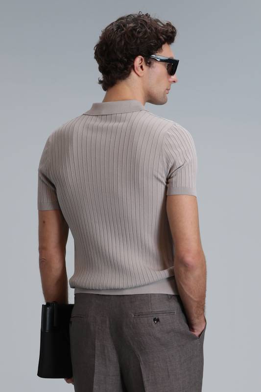 Eze Men's Sweater Beige - 6