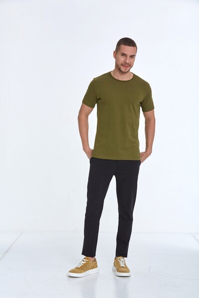 Ezra Basic Erkek Tişört Haki - 2
