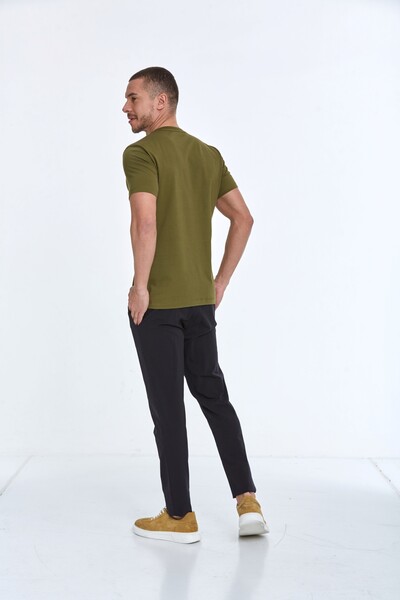 Ezra Basic Erkek Tişört Haki - 5