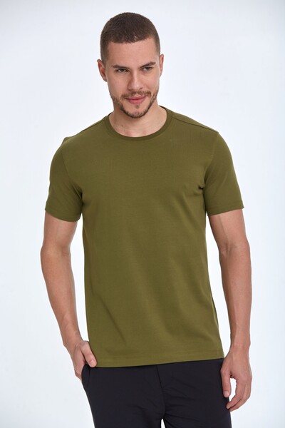 Ezra Basic Men's T-Shirt Khaki 