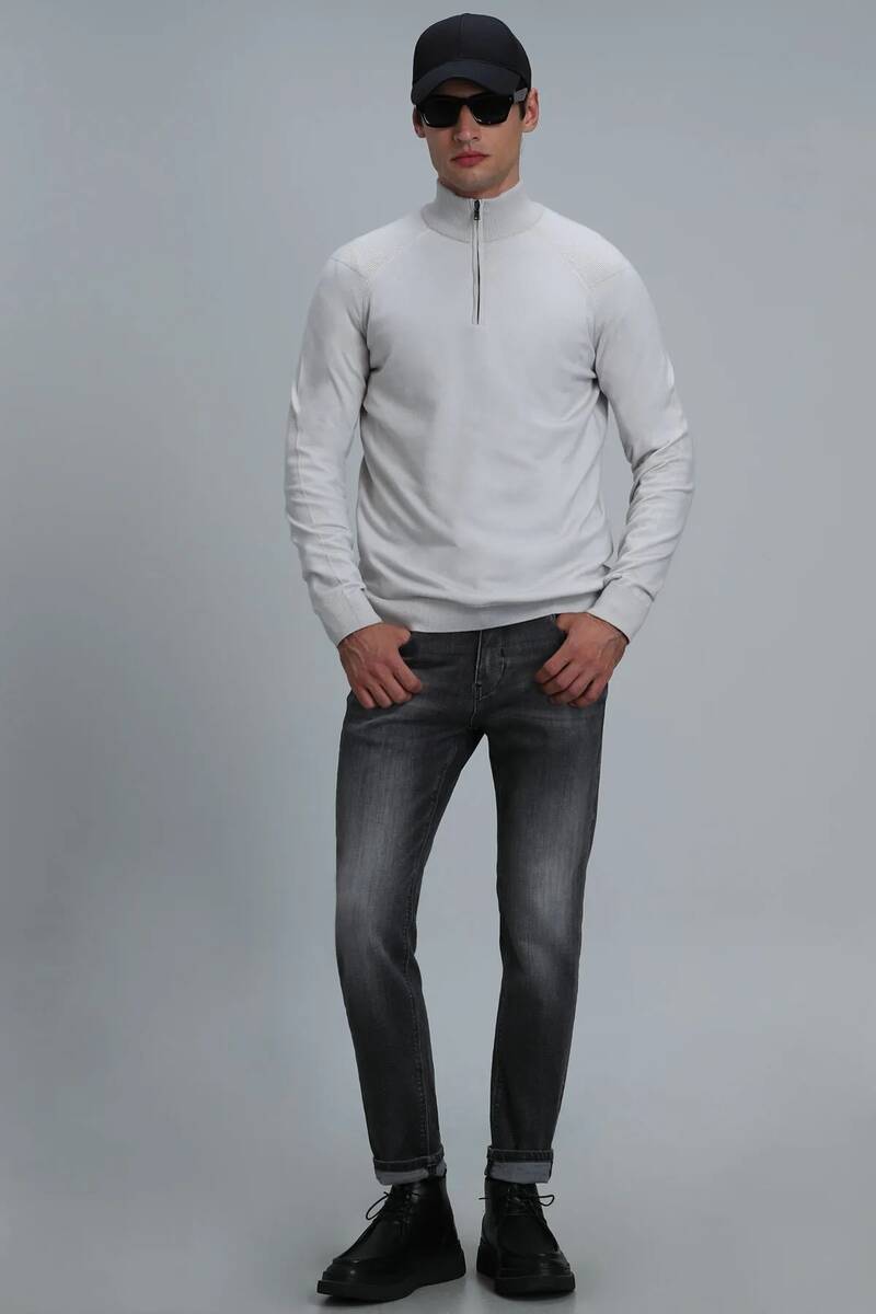 Face Men's Sweater Ecru - 2