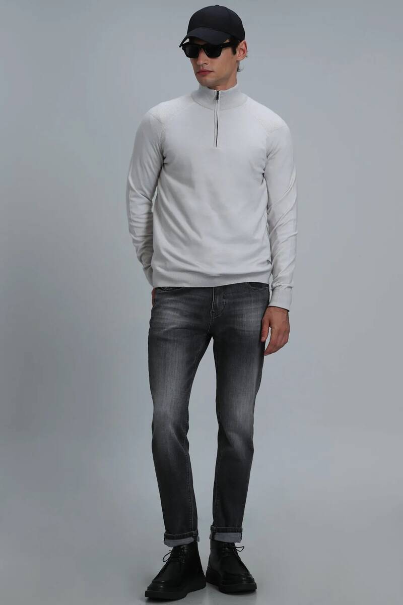 Face Men's Sweater Ecru - 4
