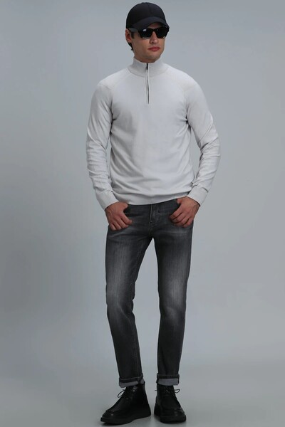 Face Men's Sweater Ecru - 5