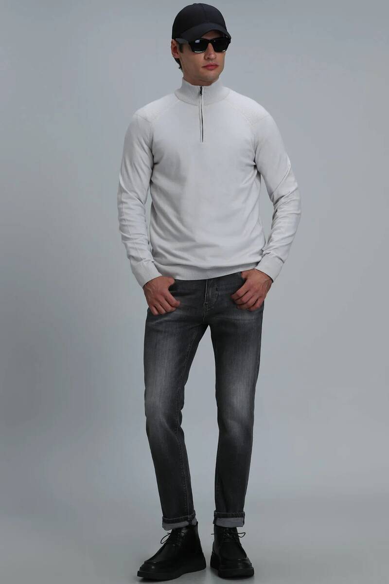 Face Men's Sweater Ecru - 5