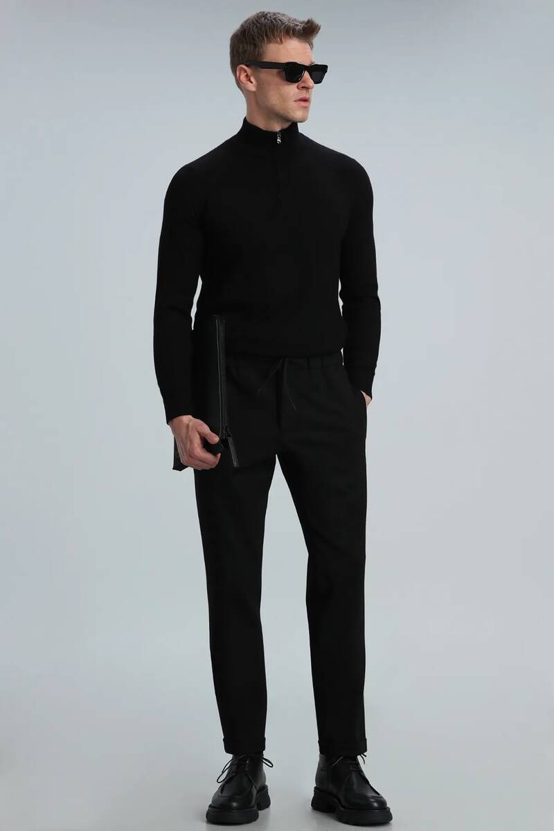 Face Мужской Свитер Черный - 2