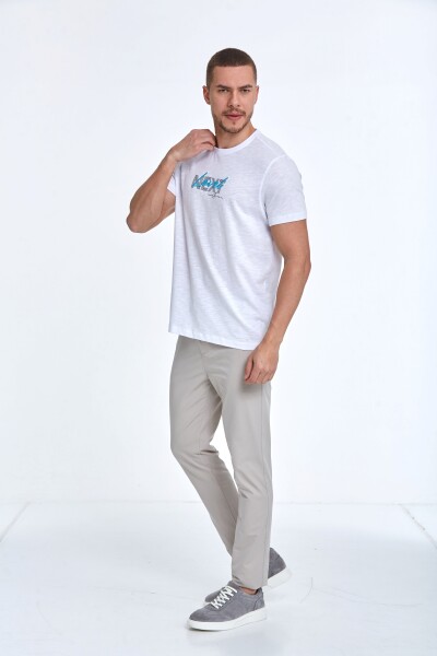 Fair Baskılı Erkek Tişört Beyaz - 3