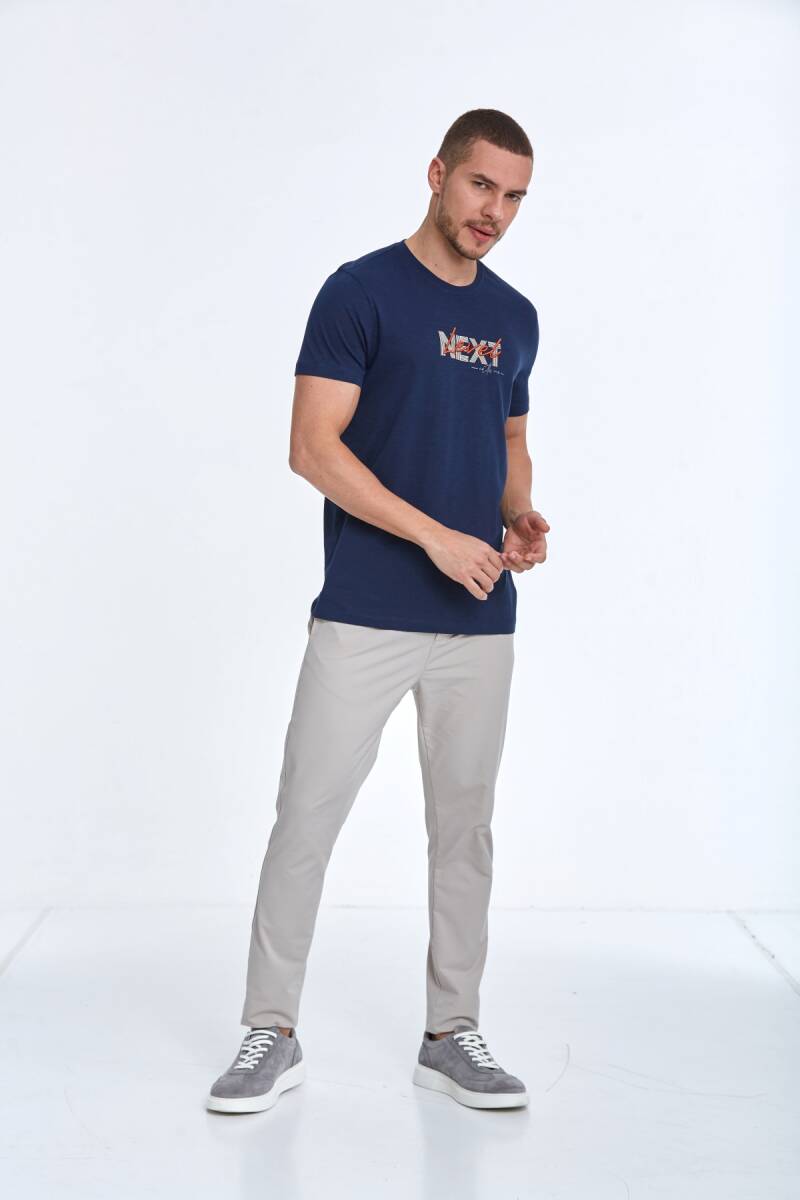 Fair Baskılı Erkek Tişört Lacivert - 2